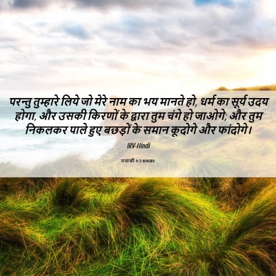 Picture 06 - मलाकी 4:2 HINIRV - परन्तु तुम्हारे - Bible Verse Picture