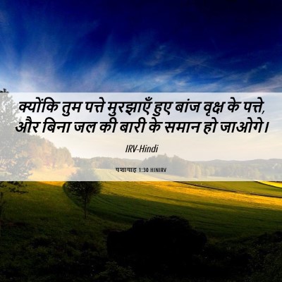 Picture 06 - यशायाह 1:30 HINIRV - क्योंकि तुम पत्ते - Bible Verse Picture