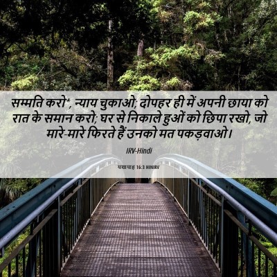 Picture 06 - यशायाह 16:3 HINIRV - सम्मति करो*, न्याय - Bible Verse Picture