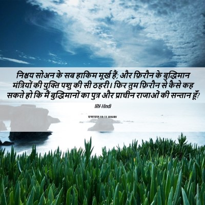 Picture 06 - यशायाह 19:11 HINIRV - निश्चय सोअन के सब - Bible Verse Picture