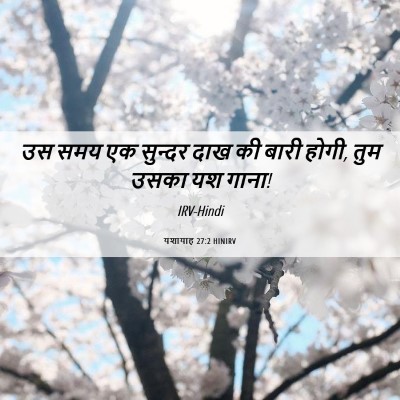 Picture 06 - यशायाह 27:2 HINIRV - उस समय एक सुन्दर - Bible Verse Picture