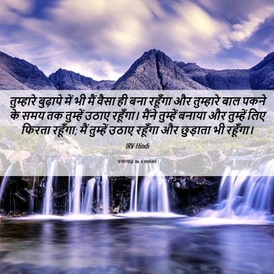 Picture 06 - यशायाह 46:4 HINIRV - तुम्हारे बुढ़ापे - Bible Verse Picture