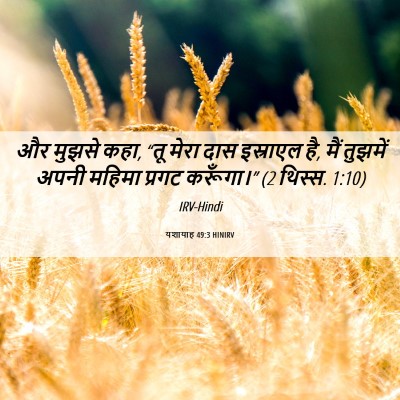 Picture 06 - यशायाह 49:3 HINIRV - और मुझसे कहा, “तू - Bible Verse Picture