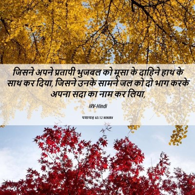Picture 06 - यशायाह 63:12 HINIRV - जिसने अपने - Bible Verse Picture