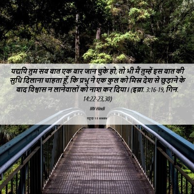 Picture 06 - यहूदा 1:5 HINIRV - यद्यपि तुम सब बात - Bible Verse Picture