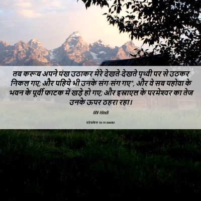 Picture 06 - यहेजकेल 10:19 HINIRV - तब करूब अपने पंख - Bible Verse Picture