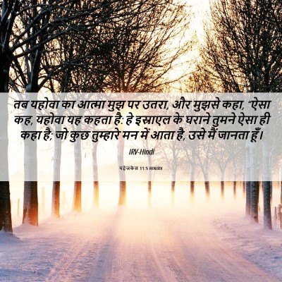 Picture 06 - यहेजकेल 11:5 HINIRV - तब यहोवा का आत्मा - Bible Verse Picture