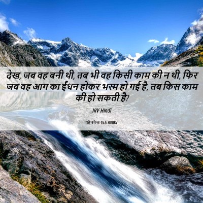 Picture 06 - यहेजकेल 15:5 HINIRV - देख, जब वह बनी थी, तब - Bible Verse Picture