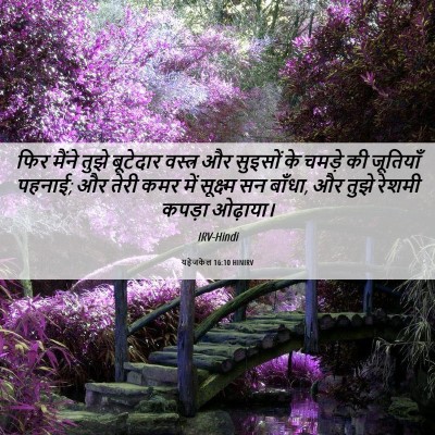 Picture 06 - यहेजकेल 16:10 HINIRV - फिर मैंने तुझे - Bible Verse Picture
