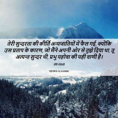 Picture 06 - यहेजकेल 16:14 HINIRV - तेरी सुन्दरता की - Bible Verse Picture
