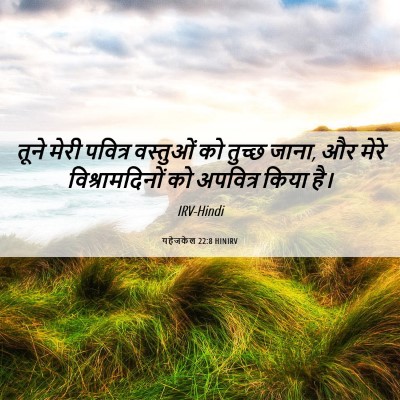 Picture 06 - यहेजकेल 22:8 HINIRV - तूने मेरी पवित्र - Bible Verse Picture