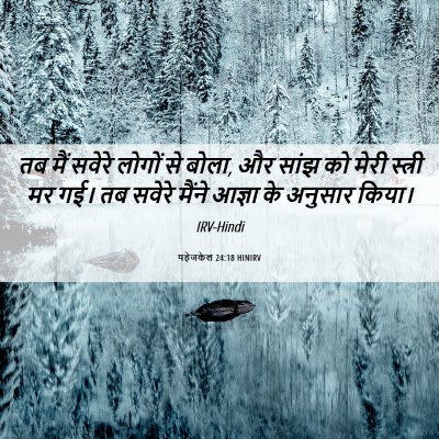 Picture 06 - यहेजकेल 24:18 HINIRV - तब मैं सवेरे लोगों - Bible Verse Picture