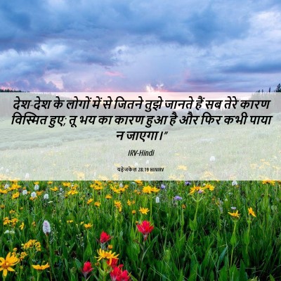 Picture 06 - यहेजकेल 28:19 HINIRV - देश-देश के लोगों - Bible Verse Picture
