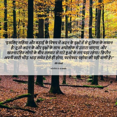 Picture 06 - यहेजकेल 31:18 HINIRV - “इसलिए महिमा और - Bible Verse Picture