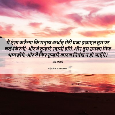 Picture 06 - यहेजकेल 36:12 HINIRV - मैं ऐसा करूँगा कि - Bible Verse Picture