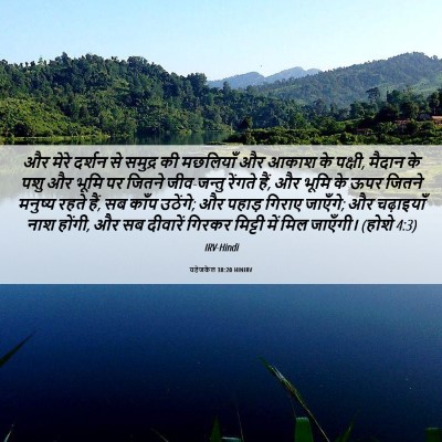 Picture 06 - यहेजकेल 38:20 HINIRV - और मेरे दर्शन से - Bible Verse Picture