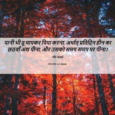 Picture 06 - यहेजकेल 4:11 HINIRV - पानी भी तू मापकर - Bible Verse Picture