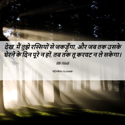 Picture 06 - यहेजकेल 4:8 HINIRV - देख, मैं तुझे - Bible Verse Picture