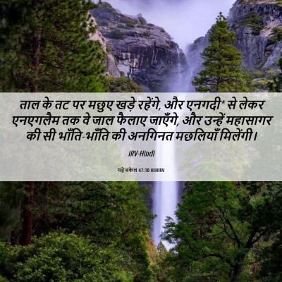 Picture 06 - यहेजकेल 47:10 HINIRV - ताल के तट पर मछुए - Bible Verse Picture