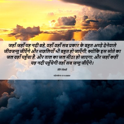 Picture 06 - यहेजकेल 47:9 HINIRV - जहाँ-जहाँ यह नदी - Bible Verse Picture