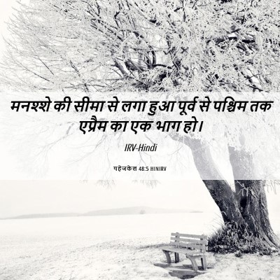 Picture 06 - यहेजकेल 48:5 HINIRV - मनश्शे की सीमा से - Bible Verse Picture