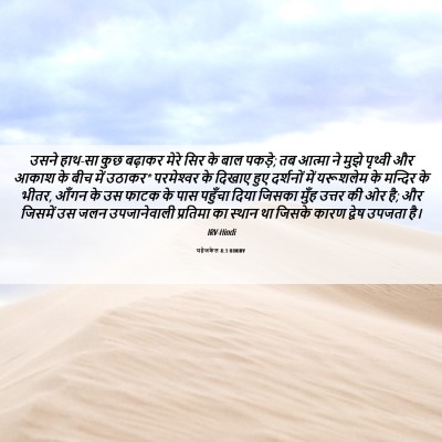 Picture 06 - यहेजकेल 8:3 HINIRV - उसने हाथ-सा कुछ - Bible Verse Picture