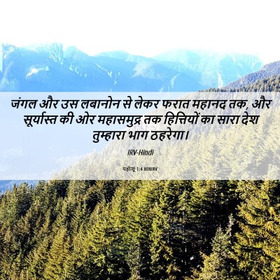 Picture 06 - यहोशू 1:4 HINIRV - जंगल और उस लबानोन - Bible Verse Picture