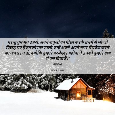 Picture 06 - यहोशू 10:19 HINIRV - परन्तु तुम मत ठहरो, - Bible Verse Picture