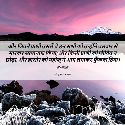 Picture 06 - यहोशू 11:11 HINIRV - और जितने प्राणी - Bible Verse Picture