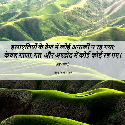 Picture 06 - यहोशू 11:22 HINIRV - इस्राएलियों के - Bible Verse Picture