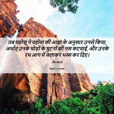 Picture 06 - यहोशू 11:9 HINIRV - तब यहोशू ने यहोवा - Bible Verse Picture