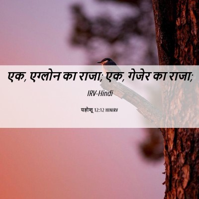 Picture 06 - यहोशू 12:12 HINIRV - एक, एग्लोन का राजा; - Bible Verse Picture