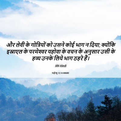Picture 06 - यहोशू 13:14 HINIRV - और लेवी के - Bible Verse Picture