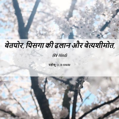 Picture 06 - यहोशू 13:20 HINIRV - बेतपोर, पिसगा की - Bible Verse Picture