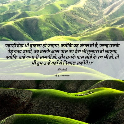 Picture 06 - यहोशू 17:18 HINIRV - पहाड़ी देश भी - Bible Verse Picture