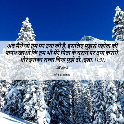 Picture 06 - यहोशू 2:12 HINIRV - अब मैंने जो तुम पर - Bible Verse Picture