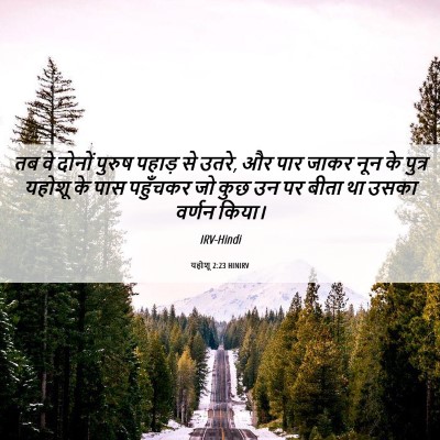Picture 06 - यहोशू 2:23 HINIRV - तब वे दोनों पुरुष - Bible Verse Picture