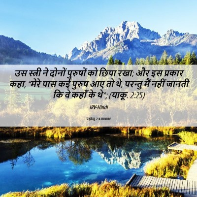 Picture 06 - यहोशू 2:4 HINIRV - उस स्त्री ने दोनों - Bible Verse Picture