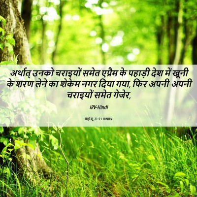 Picture 06 - यहोशू 21:21 HINIRV - अर्थात् उनको - Bible Verse Picture