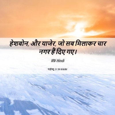 Picture 06 - यहोशू 21:39 HINIRV - हेशबोन, और याजेर, - Bible Verse Picture