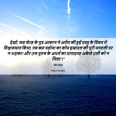 Picture 06 - यहोशू 22:20 HINIRV - देखो, जब जेरह के - Bible Verse Picture