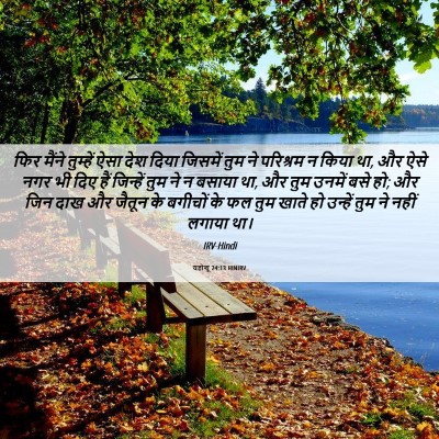 Picture 06 - यहोशू 24:13 HINIRV - फिर मैंने तुम्हें - Bible Verse Picture