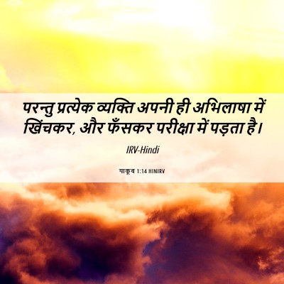 Picture 06 - याकूब 1:14 HINIRV - परन्तु प्रत्येक - Bible Verse Picture