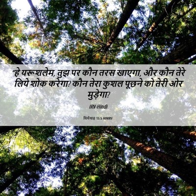Picture 06 - यिर्मयाह 15:5 HINIRV - “हे यरूशलेम, तुझ पर - Bible Verse Picture