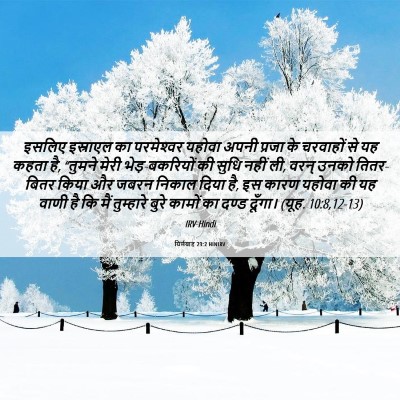 Picture 06 - यिर्मयाह 23:2 HINIRV - इसलिए इस्राएल का - Bible Verse Picture