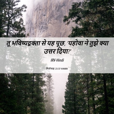 Picture 06 - यिर्मयाह 23:37 HINIRV - तू भविष्यद्वक्ता - Bible Verse Picture