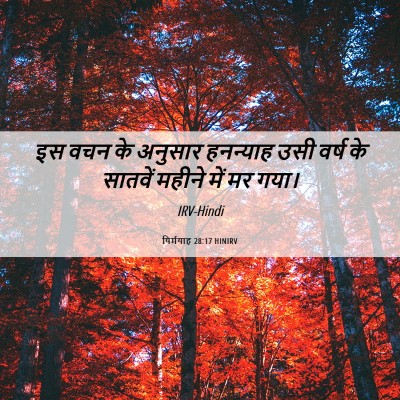 Picture 06 - यिर्मयाह 28:17 HINIRV - इस वचन के अनुसार - Bible Verse Picture