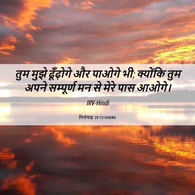 Picture 06 - यिर्मयाह 29:13 HINIRV - तुम मुझे ढूँढ़ोगे - Bible Verse Picture