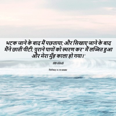 Picture 06 - यिर्मयाह 31:19 HINIRV - भटक जाने के बाद मैं - Bible Verse Picture