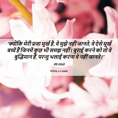 Picture 06 - यिर्मयाह 4:22 HINIRV - “क्योंकि मेरी - Bible Verse Picture